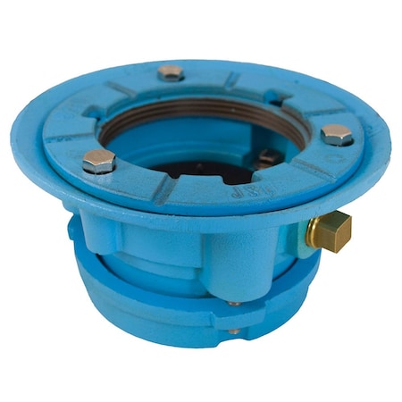 Jones Stephens 2in Code Blue No Caulk Mechanical Joint Drain Body, 7in Pan, 3-1/2in Spud Size - 2-1/2in Height D65002
